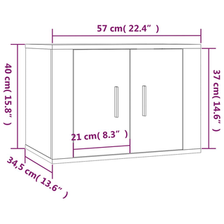 4 Piece TV Cabinet Set White Engineered Wood - Giant Lobelia