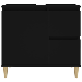 Bathroom Cabinet Black 65x33x60 cm Engineered Wood - Giant Lobelia