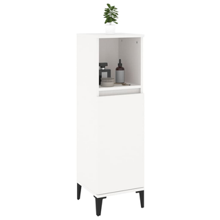 Bathroom Cabinet White 30x30x100 cm Engineered Wood - Giant Lobelia