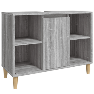 vidaXL Sink Cabinet Grey Sonoma 80x33x60 cm Engineered Wood - GIANT LOBELIA