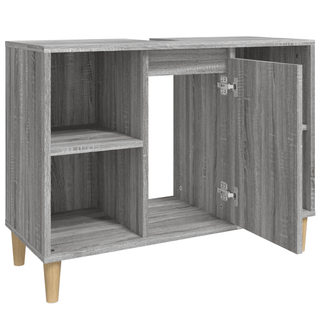 vidaXL Sink Cabinet Grey Sonoma 80x33x60 cm Engineered Wood - GIANT LOBELIA