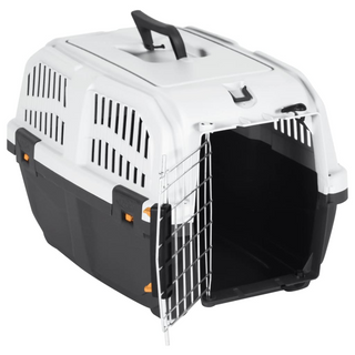 vidaXL Pet Carrier with Metal Door 48x31.5x31 cm Polypropylene - Giant Lobelia