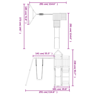 Outdoor Playset Impregnated Wood Pine - Giant Lobelia