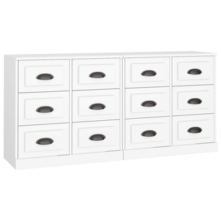 vidaXL Sideboards 2 pcs White Engineered Wood - GIANT LOBELIA