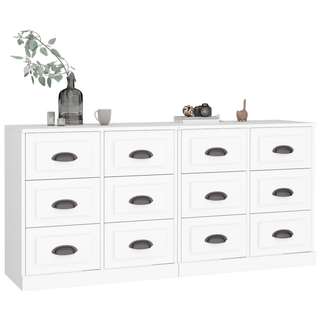 Sideboards 2 pcs White Engineered Wood - Giant Lobelia