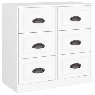 vidaXL Sideboards 2 pcs White Engineered Wood - GIANT LOBELIA