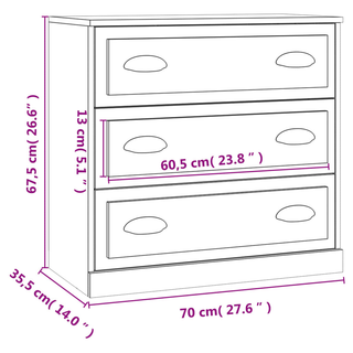 vidaXL Sideboards 2 pcs White Engineered Wood - Giant Lobelia