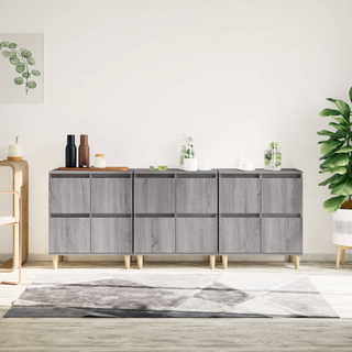 Sideboards 3 pcs Grey Sonoma 60x35x70 cm Engineered Wood - Giant Lobelia