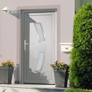 Front Door White 98x200 cm PVC - Giant Lobelia