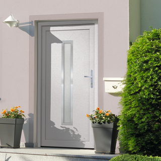 Front Door White 98x190 cm PVC - Giant Lobelia