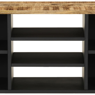 TV Cabinet 100x33x46 cm Solid Wood Mango&Engineered Wood - Giant Lobelia