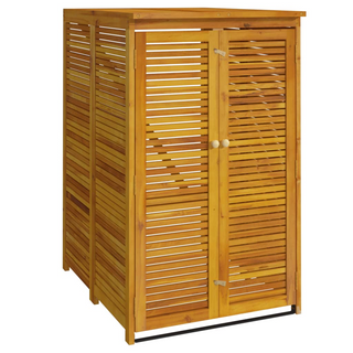 Single Garbage Bin Shed 70x89x117 cm Solid Wood Acacia - Giant Lobelia