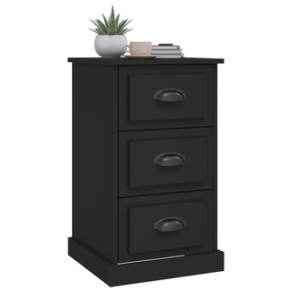 Bedside Cabinet Black 39x39x67 cm Engineered Wood - Giant Lobelia