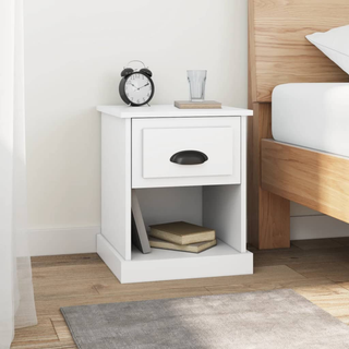 Bedside Cabinet White 39x39x47.5 cm Engineered Wood - Giant Lobelia