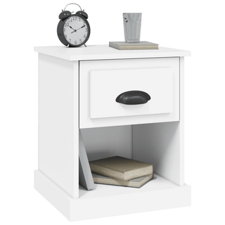 Bedside Cabinet White 39x39x47.5 cm Engineered Wood - Giant Lobelia