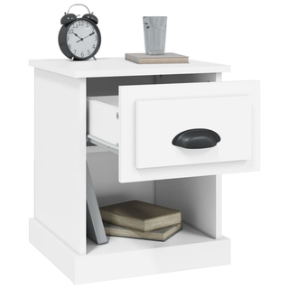 Bedside Cabinet White 39x39x47.5 cm Engineered Wood - Giant Lobelia