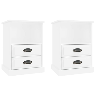 Bedside Cabinets 2 pcs High Gloss White 43x36x60 cm - Giant Lobelia