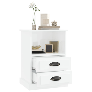 Bedside Cabinets 2 pcs High Gloss White 43x36x60 cm - Giant Lobelia