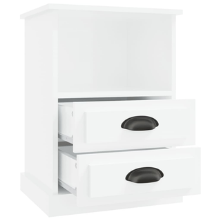 Bedside Cabinets 2 pcs High Gloss White 43x36x60 cm - Giant Lobelia