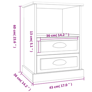 Bedside Cabinets 2 pcs High Gloss White 43x36x60 cm - Giant Lobelia