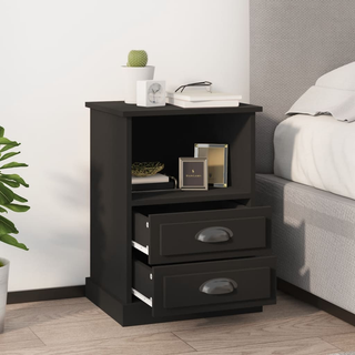 Bedside Cabinets 2 pcs Black 43x36x60 cm - Giant Lobelia