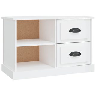 TV Cabinet High Gloss White 73x35.5x47.5 cm Engineered Wood - Giant Lobelia