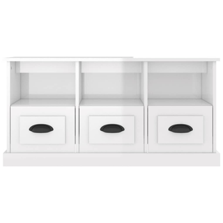 vidaXL TV Cabinet High Gloss White 100x35x50 cm Engineered Wood - Giant Lobelia