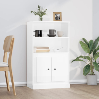 Highboard High Gloss White 60x35.5x103.5 cm Engineered Wood - Giant Lobelia