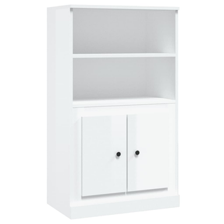 Highboard High Gloss White 60x35.5x103.5 cm Engineered Wood - Giant Lobelia