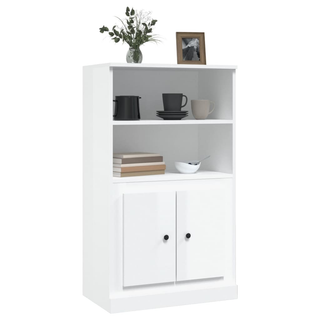 Highboard High Gloss White 60x35.5x103.5 cm Engineered Wood - Giant Lobelia