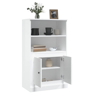 Highboard High Gloss White 60x35.5x103.5 cm Engineered Wood - Giant Lobelia