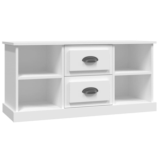 TV Cabinet White 99.5x35.5x48 cm Engineered Wood - Giant Lobelia