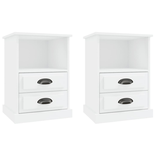 Bedside Cabinets 2 pcs White 43x36x60 cm - Giant Lobelia