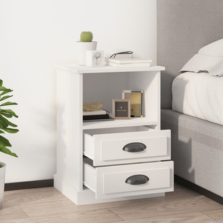 Bedside Cabinet White 43x36x60 cm - Giant Lobelia