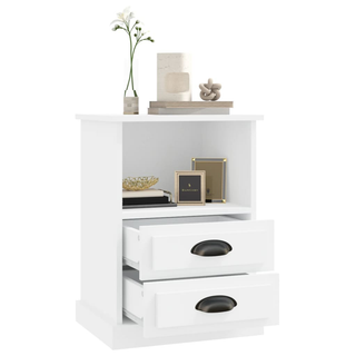 Bedside Cabinet White 43x36x60 cm - Giant Lobelia