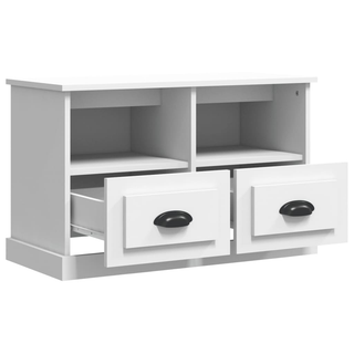 TV Cabinet White 80x35x50 cm Engineered Wood - Giant Lobelia