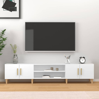 TV Cabinet White 180x31.5x40 cm Engineered Wood - Giant Lobelia
