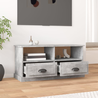 TV Cabinet Concrete Grey 93x35.5x45 cm Engineered Wood - Giant Lobelia