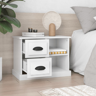 vidaXL Bedside Cabinet High Gloss White 60x35.5x45 cm - Giant Lobelia