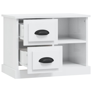 vidaXL Bedside Cabinet High Gloss White 60x35.5x45 cm - Giant Lobelia