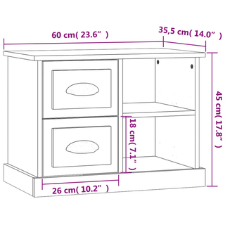 vidaXL Bedside Cabinet High Gloss White 60x35.5x45 cm - Giant Lobelia