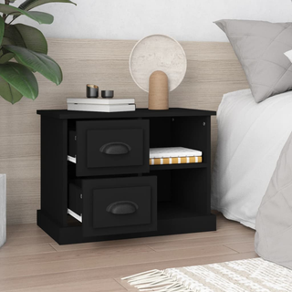 Bedside Cabinet Black 60x35.5x45 cm - Giant Lobelia