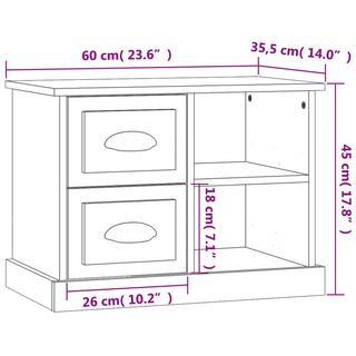 Bedside Cabinet White 60x35.5x45 cm - Giant Lobelia