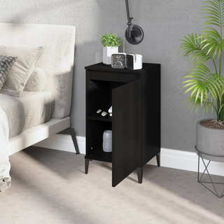 Bedside Cabinets 2 pcs Black 40x35x70 cm Engineered Wood - Giant Lobelia