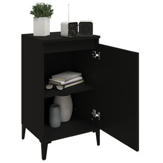 Bedside Cabinets 2 pcs Black 40x35x70 cm Engineered Wood - Giant Lobelia