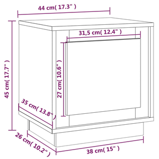 Bedside Cabinet Sonoma Oak 44x35x45 cm Engineered Wood - Giant Lobelia