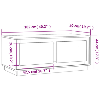 Coffee Table Sonoma Oak 102x50x44 cm Engineered Wood - Giant Lobelia