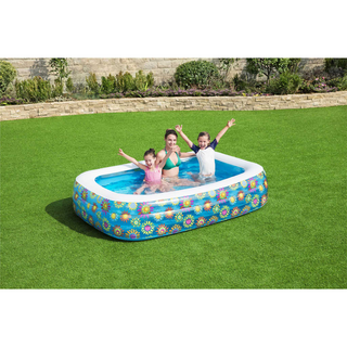 Bestway Inflatable Kids Pool Blue 229x152x56 cm - Giant Lobelia