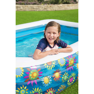 Bestway Inflatable Kids Pool Blue 229x152x56 cm - Giant Lobelia