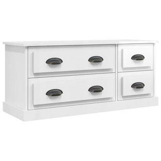 TV Cabinet High Gloss White 100x35.5x45 cm Engineered Wood - Giant Lobelia